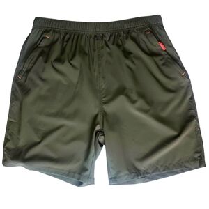 Travels Together With You Olive Green Drawstring Swim Trunks